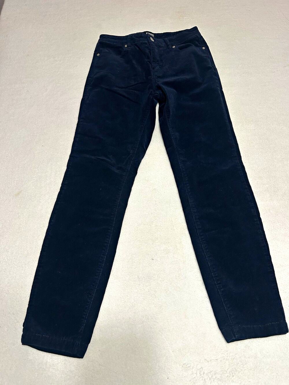 Buffalo David Bitton Women's Blue Corduroy Mid Rise Skinny Pants 8 Stretch 28"